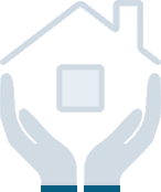 Home and hands icon