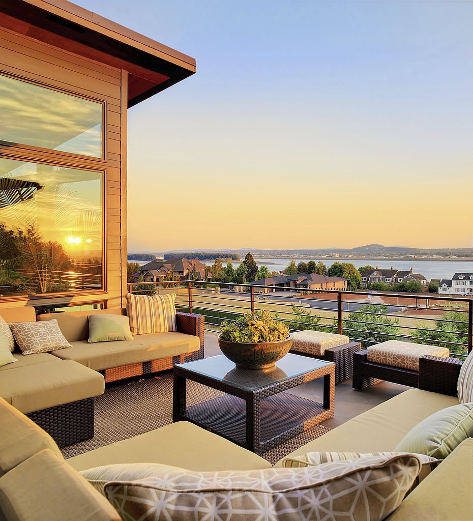 home patio with view