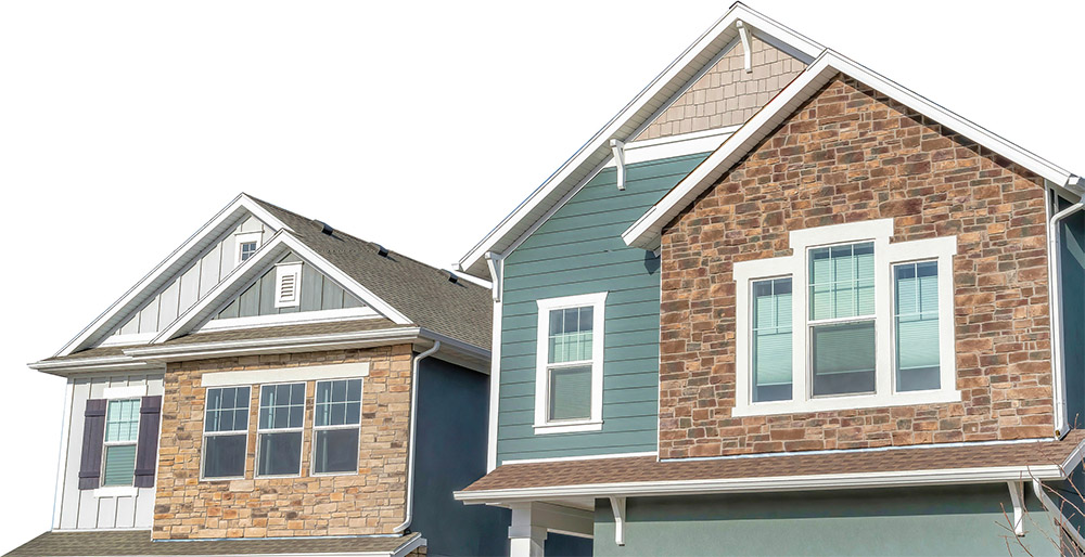 homes with variety of siding